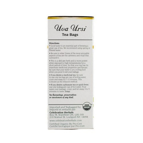 Celebration Herbals, Organic Uva Ursi Tea, 24 Bags