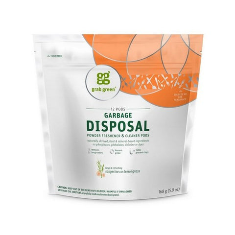 Grab Green, Disposal Freshener and Cleaner, 12 Count
