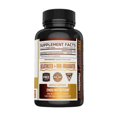 Zhou Nutrition, MACA Superfood Organic, 120 Count