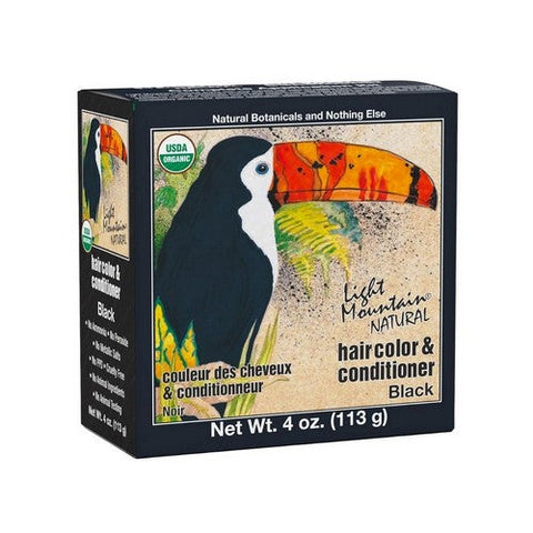 Light Mountain, Natural Hair Color And Conditioner Black, Black 4 Oz Light Mountain
