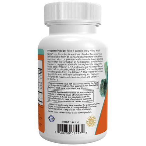 Now Foods, Iron Complex Caps, 100 Veg Caps