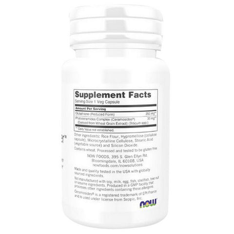 Now Foods, Glutathione Skin Brightener with Ceramosides, 30 Veg Caps