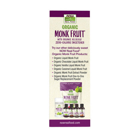 Now Foods, Monk Fruit With Allulose Organic Packets, 2.47 Oz Now Foods