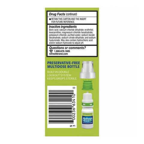 Refresh, Relieva PF Lubricant Eye Drops, 0.33 Oz Refresh