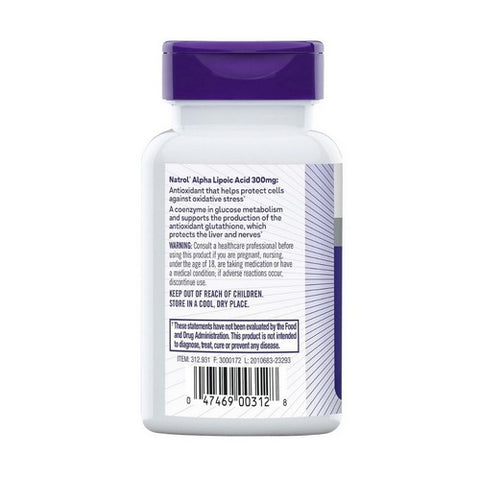 Natrol, Alpha Lipoic Acid, 300 MG, 50 Caps