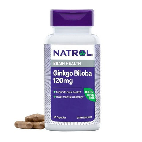 Natrol, Brain Health Ginkgo Biloba, 120 MG, 60 Capsules