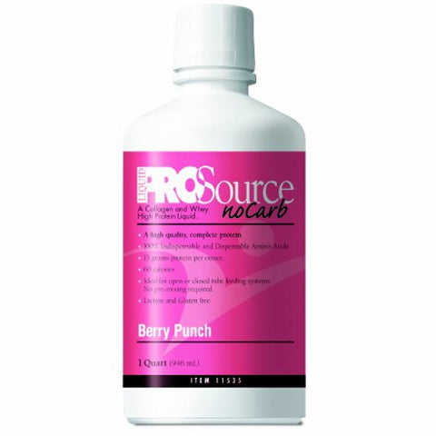 Medtrition, Protein Supplement ProSource NoCarb Berry Punch Flavor 32 oz. Bottle Ready to Use, 30 Oz