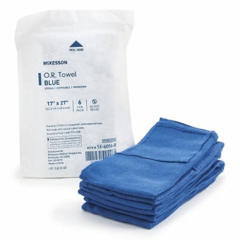 McKesson, Operating Room Disposable Towels Blue, Case Of 80