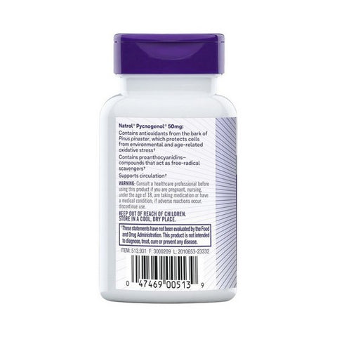 Natrol, Pycnogenol, 50 MG, 60 Caps