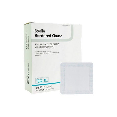 DermaRite, Adhesive Dressing 6 X 6 Inch Gauze Sterile, Box Of 25