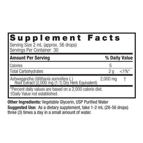 Nature's Answer, Ashwagandha Liquid Extract Alcohol Free, 2 Oz Nature's Answer