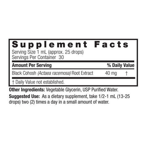 Nature's Answer, Black Cohosh Root Alcohol Free, 1 Oz Nature's Answer