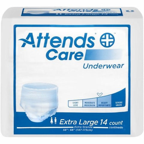 Attends, Disposable Underwear Pull On with Tear Away Seams X-Large Disposable Heavy Absorbency, Count of 14