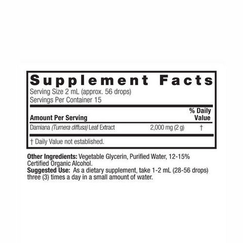 Nature's Answer, Damiana Leaf Low Alcohol, 2000 Mg, 1 Oz Nature's Answer