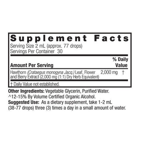 Nature's Answer, Hawthorn Herbal Supplement, 2000 Mg, 2 Oz Nature's Answer
