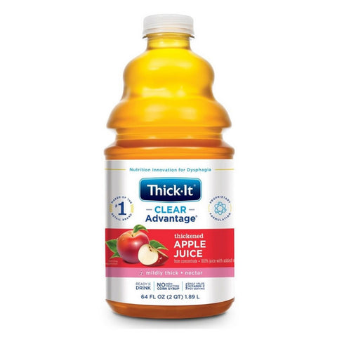 Thick-It, Thickened Beverage Thick-It  AquaCareH2O  64 oz. Container Bottle Apple Flavor Ready to Use Nectar C, Count of 4