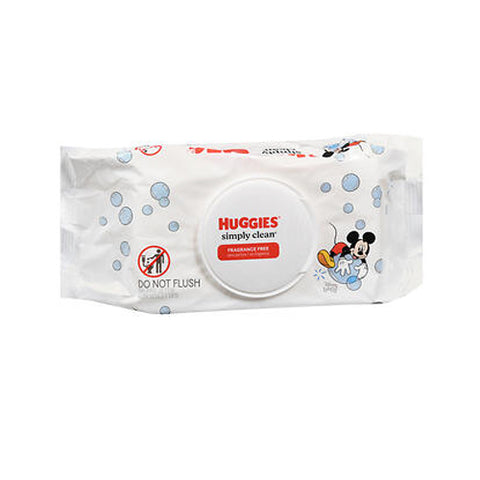 Huggies, Baby Wipe Simply Clean Soft Pack Unscented, Pack Of 64