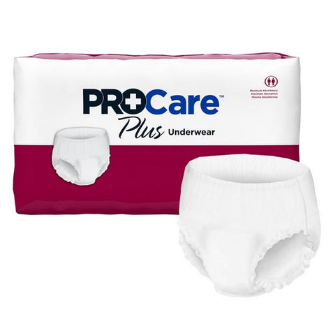 First Quality, Unisex Adult Absorbent Underwear Plus Pull On with Tear Away Seams Medium Disposable Moderate Absorbency, Case Of 4