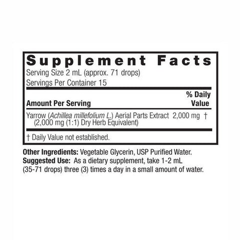 Nature's Answer, Yarrow Flowers Alcohol Free, 2000 Mg, 1 Oz Nature's Answer