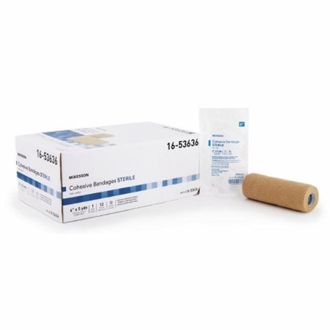 McKesson, Cohesive Bandage 6 Inch X 5 Yard Self-Adherent Closure Tan Sterile 16-53636, Count of 1