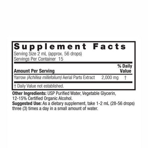 Nature's Answer, Yarrow Flowers Low Alcohol, 2000 Mg, 1 Oz Nature's Answer