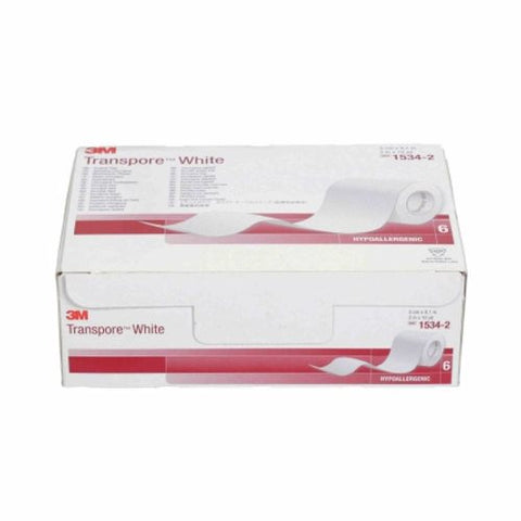 3M, Medical Tape Transpore White 2 Inch X 10 Yard Plastic NonSterile, Count of 1