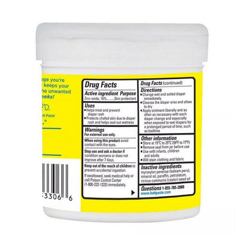 Boudreaux's Butt Paste, Baby Diaper Rash Cream Original Strength, 16 Oz