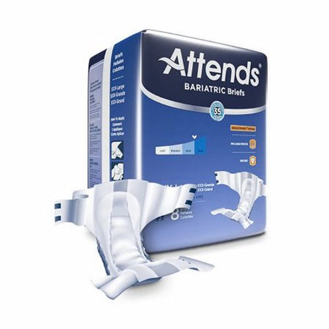 Attends, Unisex Adult Incontinence Brief 4X-Large Disposable DD60, Case Of 4
