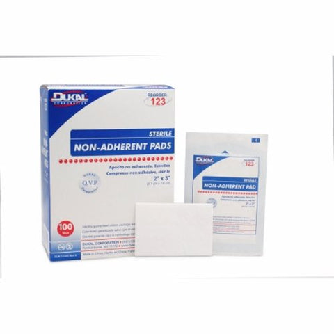 Dukal, Non-Adherent Dressing 2 X 3 Inch Sterile 123, Case Of 12