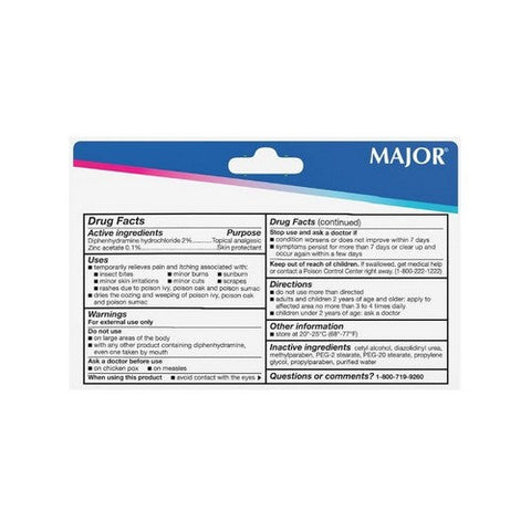 Major Pharmaceuticals, Extra Strength Banophen Itch Relief Strength Cream, 30 Grams