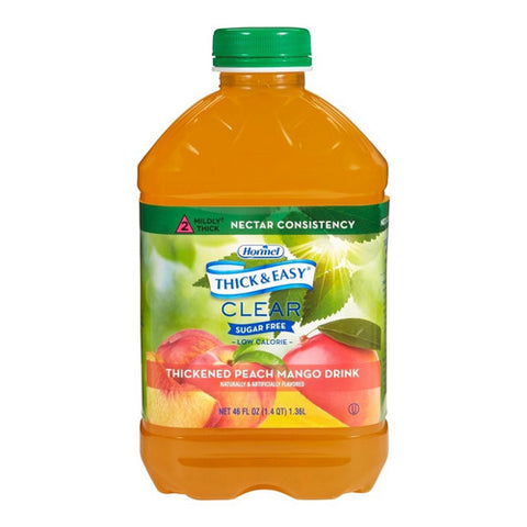 Hormel, Thickened Beverage Thick & Easy  Sugar Free 46 oz. Container Bottle Peach Mango Flavor Ready to Use, Count of 6