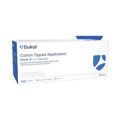 Dukal, Swabstick DUKAL Cotton Tip Wood Shaft 6 Inch Sterile 2 Pack, Case Of 10