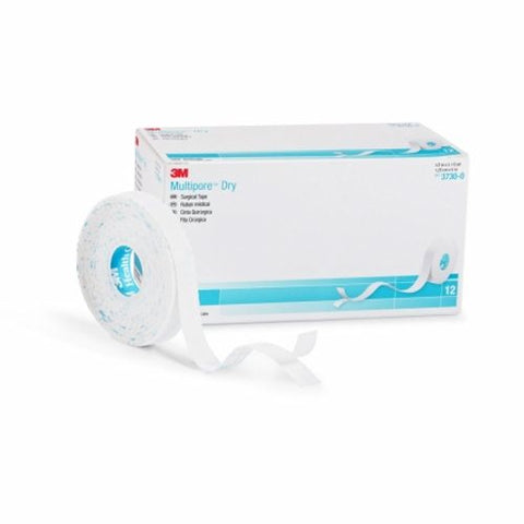 3M, Medical Tape 3M Multipore Water Resistant Pique 1 Inch X 5-1/2 Yard White NonSterile, Box Of 12 3M