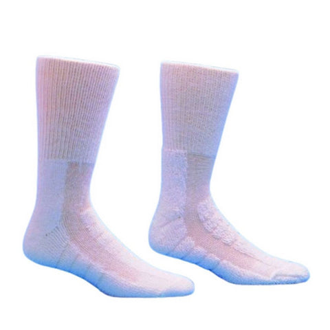 Salk, Diabetic Socks HealthDri Calf High Size 9-11 White Closed Toe, 2 Pairs