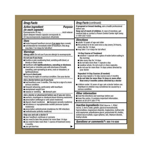Good Sense, Esomeprazole Magnesium Delayed Release Capsules, 20 Mg, 42 Count Good Sense