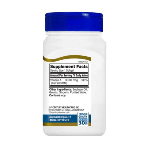 21st Century, Vitamin A 10000 IU, 110 Softgels 21st Century
