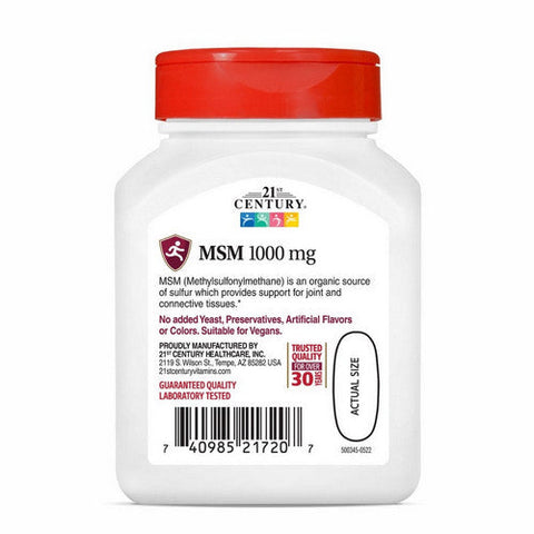21st Century, Msm, 1000 Mg, 90 Tabs 21st Century