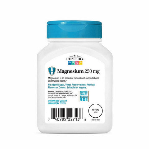 21st Century, Magnesium, 250 mg, 110 Tabs 21st Century