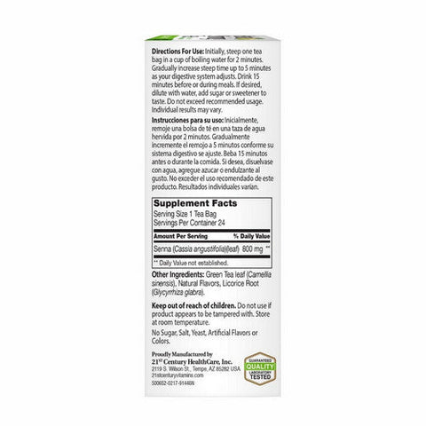 21st Century, Herbal Slimming Tea Lemon-Lime, 24 Bags 21st Century