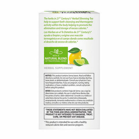 21st Century, Herbal Slimming Tea Lemon-Lime, 24 Bags 21st Century
