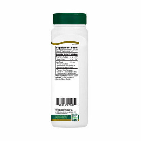 21st Century, Standardised Milk Thistle Extract, 200 Veg Caps 21st Century