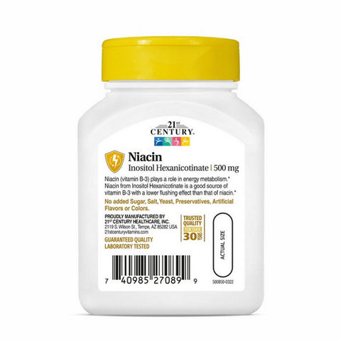 21st Century, Niacin, 500mg, 110 Caps