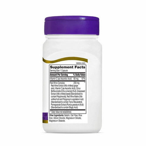 21st Century, Resveratrol Red Wine Extract, 90 Caps 21st Century