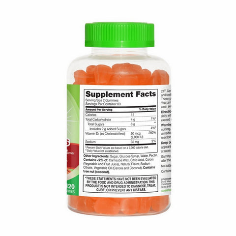 21st Century, Vitajoy Vitamin D, 50mcg, 120 Gummies