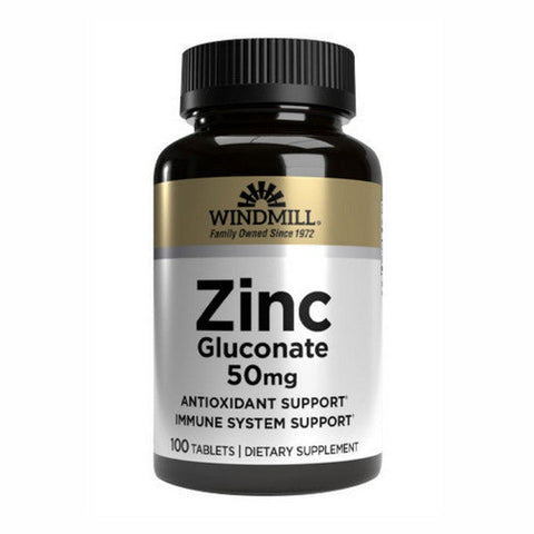 Windmill Health, Zinc Gluconate, 50 Mg, 100 Tabs Windmill Health