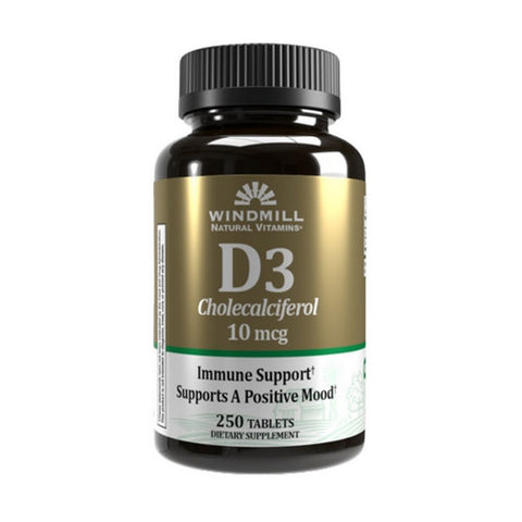 Windmill Health, Vitamin D, 400IU 250 Tabs