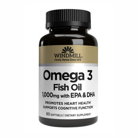 Windmill Health, Omega 3 Fish Oil, 1000 Mg, 60 Softgels Windmill Health