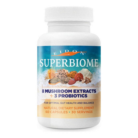 Eidon Ionic Minerals, SuperBiome Mushroom Probiotic Capsules, 60 Caps Eidon Ionic Minerals