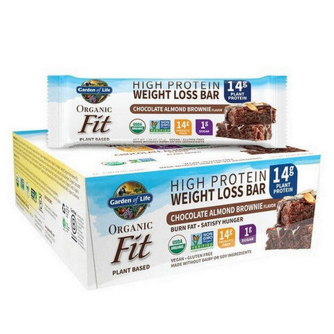 Garden of Life, Organic Fit Bar Chocolate Almond Brownie, 12 Count Garden of Life