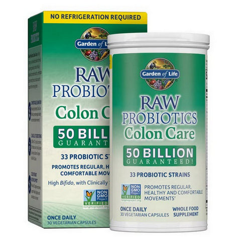Garden of Life, Raw Probiotics Colon Care, 30 Caps
